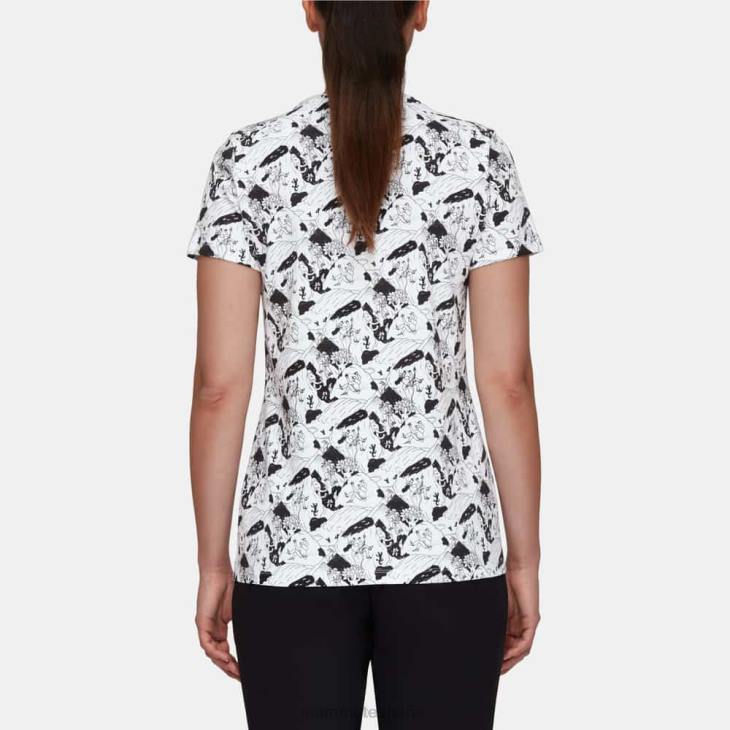 Mammut mujer ropa camiseta massone escena de escalada FZHP257 blanco negro