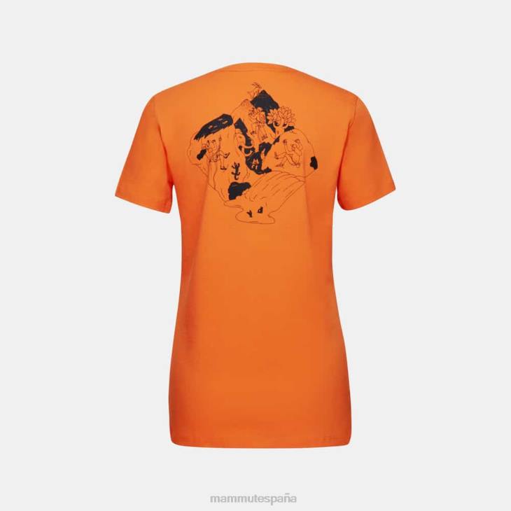 Mammut mujer ropa camiseta risco Massone FZHP1090 mandarina oscura