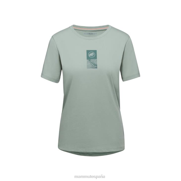 Mammut mujer ropa emblema de la camiseta central FZHP155 jade