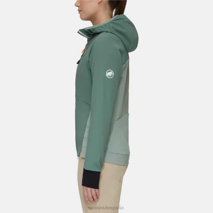 Mammut mujer ropa chaqueta con capucha aenergy so hybrid FZHP34 jade-jade oscuro