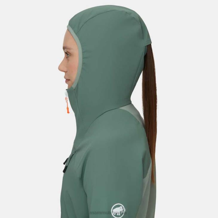 Mammut mujer ropa chaqueta con capucha aenergy so hybrid FZHP34 jade-jade oscuro
