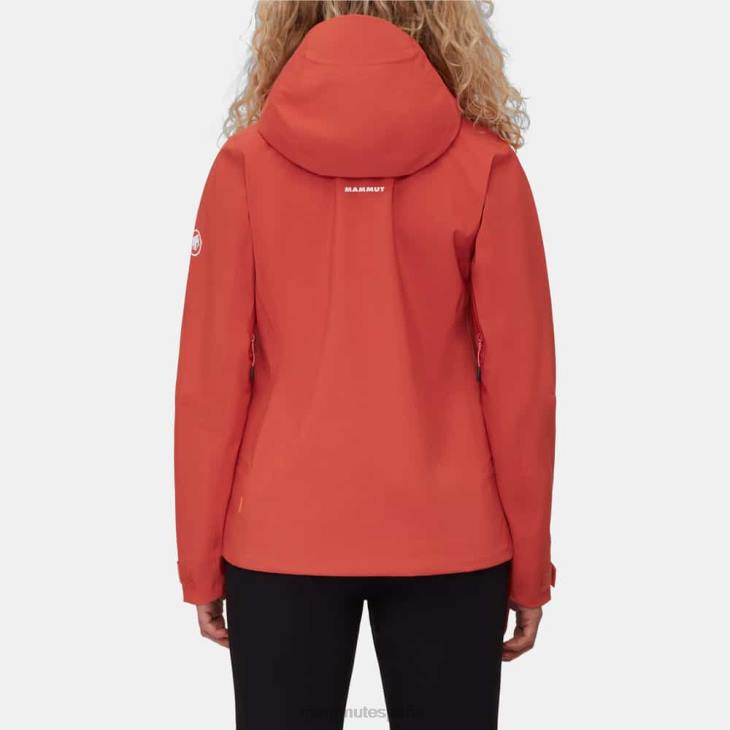 Mammut mujer ropa chaqueta con capucha alto guía hs FZHP655 terracota