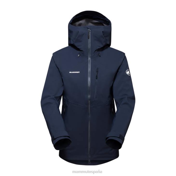 Mammut mujer ropa chaqueta con capucha alto guía hs FZHP656 marina