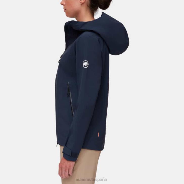 Mammut mujer ropa chaqueta con capucha alto guía hs FZHP656 marina