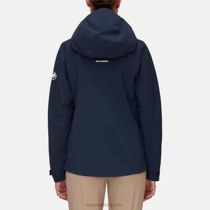 Mammut mujer ropa chaqueta con capucha alto guía hs FZHP656 marina