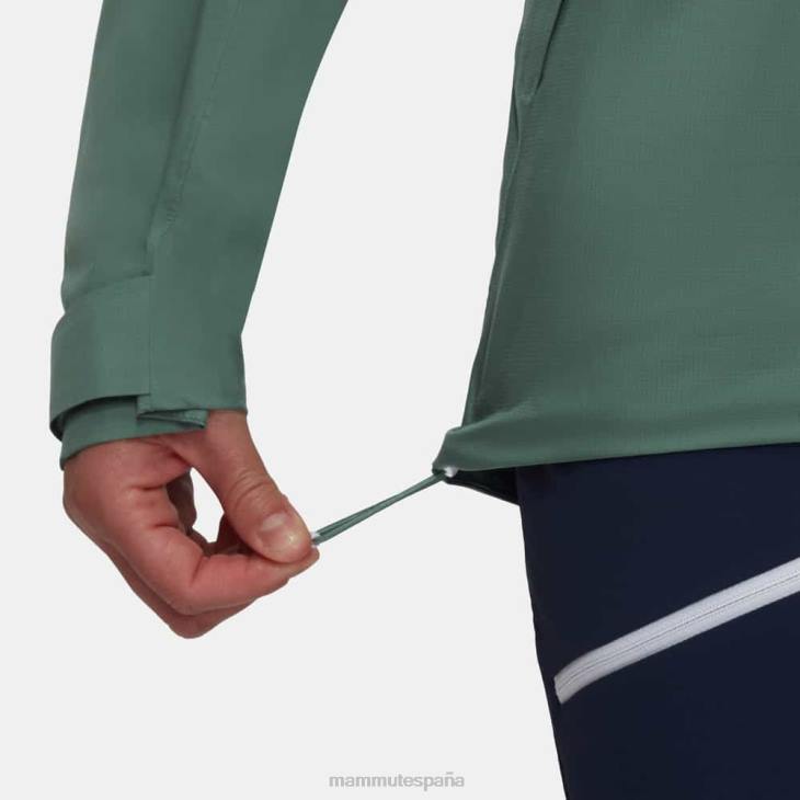 Mammut mujer ropa chaqueta con capucha alto hs FZHP675 jade oscuro