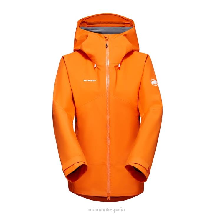 Mammut mujer ropa chaqueta con capucha crater hs FZHP90 mandarina oscura
