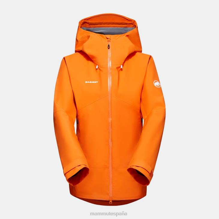 Mammut mujer ropa chaqueta con capucha crater hs FZHP90 mandarina oscura