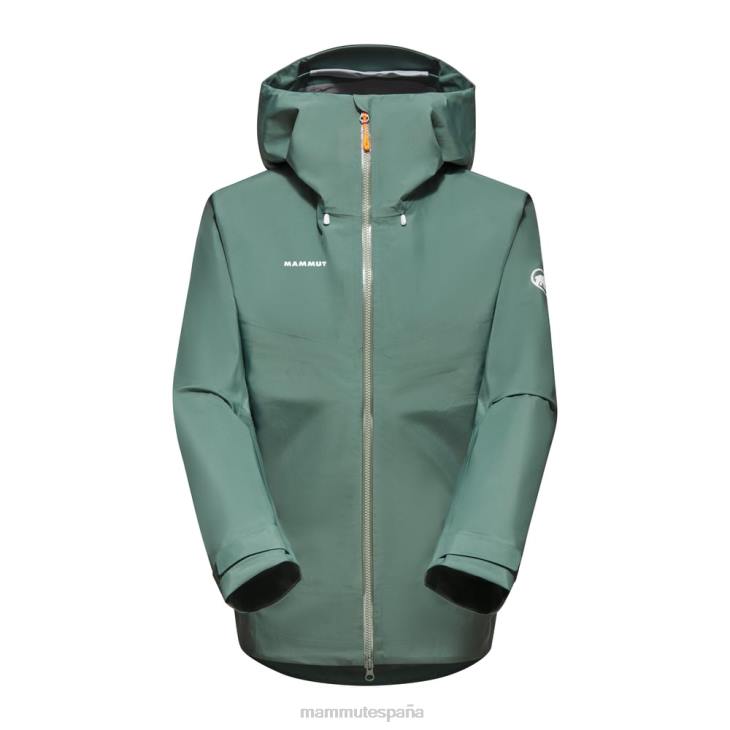 Mammut mujer ropa chaqueta con capucha crater iv hs FZHP686 jade oscuro