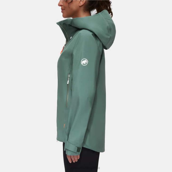 Mammut mujer ropa chaqueta con capucha crater iv hs FZHP686 jade oscuro