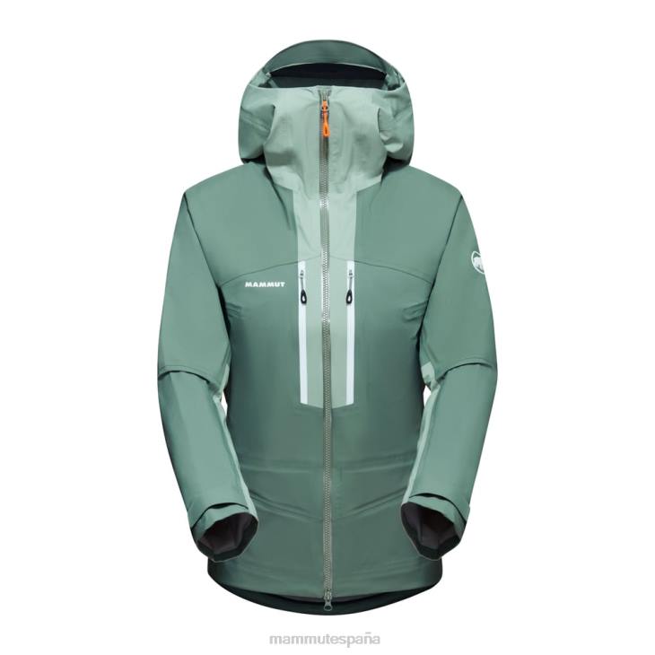 Mammut mujer ropa chaqueta con capucha taiss hs FZHP724 jade-jade oscuro