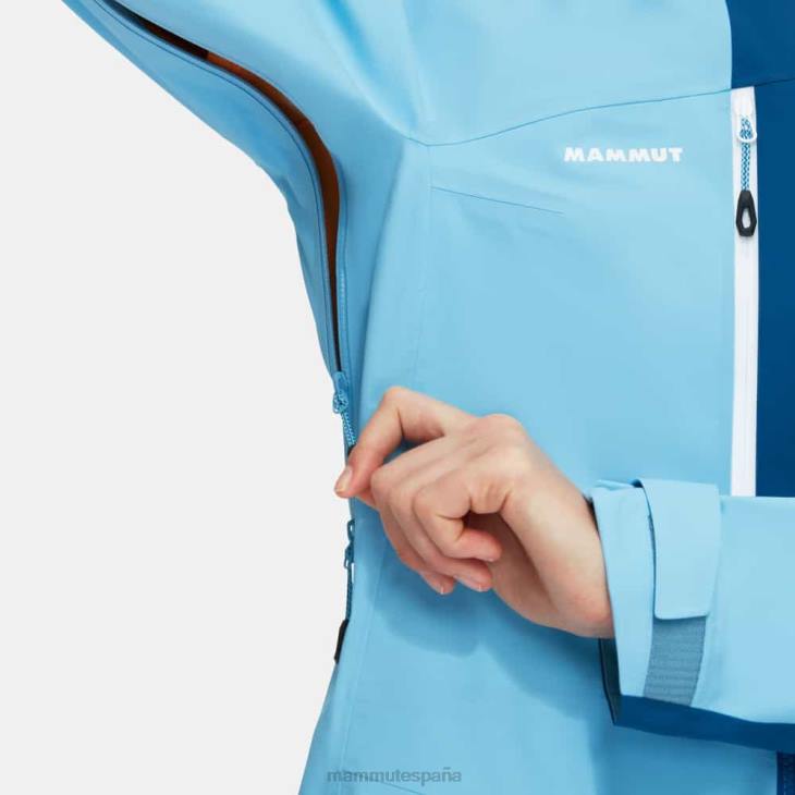 Mammut mujer ropa chaqueta con capucha taiss hs FZHP725 hielo frío y azul profundo