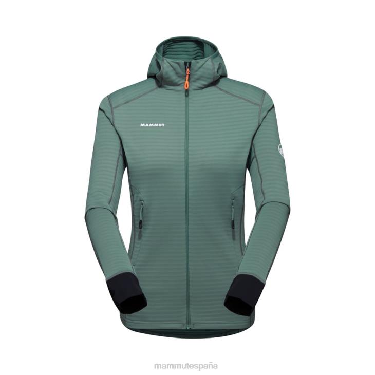 Mammut mujer ropa chaqueta con capucha taiss light ml FZHP986 negro jade oscuro