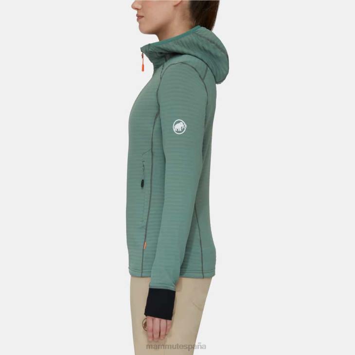 Mammut mujer ropa chaqueta con capucha taiss light ml FZHP986 negro jade oscuro