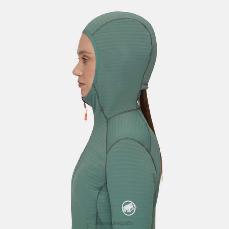 Mammut mujer ropa chaqueta con capucha taiss light ml FZHP986 negro jade oscuro