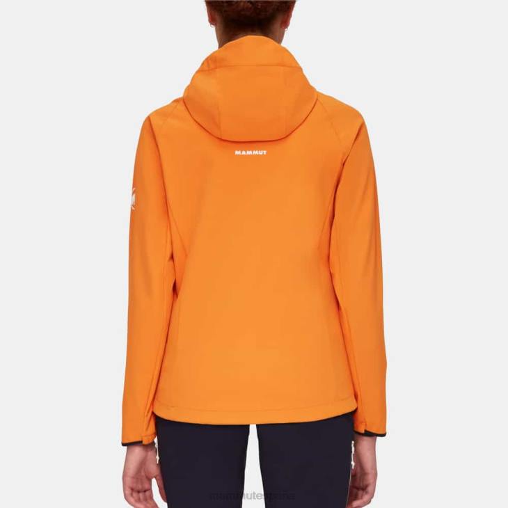 Mammut mujer ropa máxima comodidad, chaqueta con capucha FZHP667 mandarina oscura