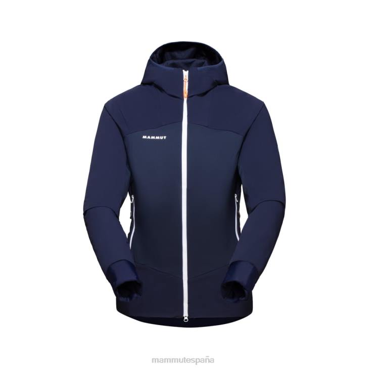 Mammut mujer ropa taiss con chaqueta híbrida con capucha FZHP54 marina