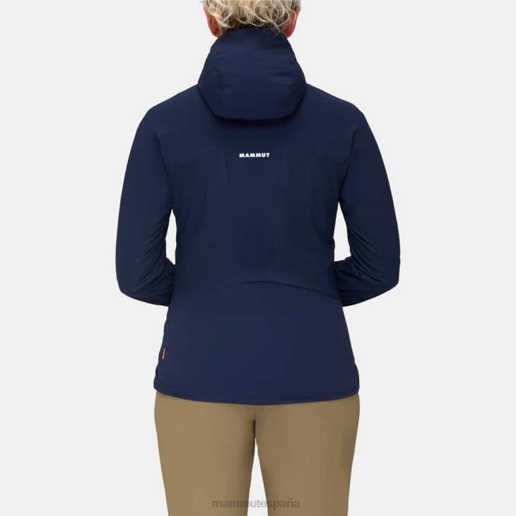 Mammut mujer ropa taiss con chaqueta híbrida con capucha FZHP54 marina