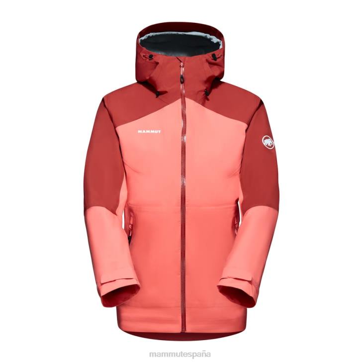 Mammut mujer ropa transmitir chaqueta con capucha tour hs FZHP744 salmón-terracota