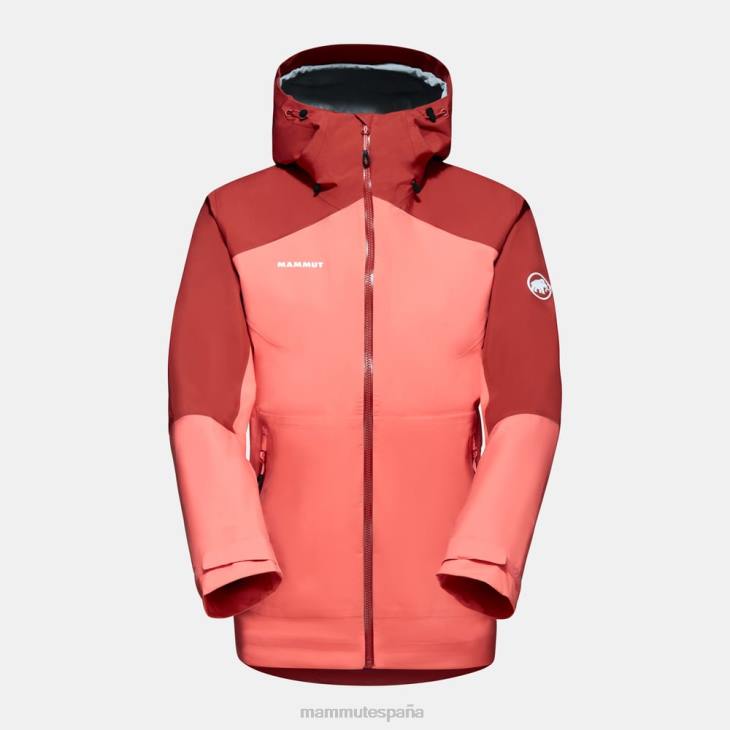 Mammut mujer ropa transmitir chaqueta con capucha tour hs FZHP744 salmón-terracota