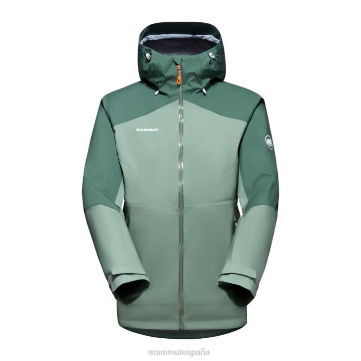 Mammut mujer ropa transmitir chaqueta con capucha tour hs FZHP746 jade-jade oscuro
