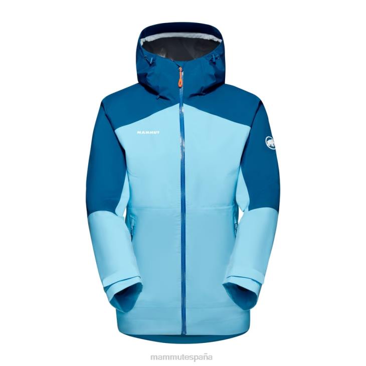 Mammut mujer ropa transmitir chaqueta con capucha tour hs FZHP747 hielo frío y azul profundo