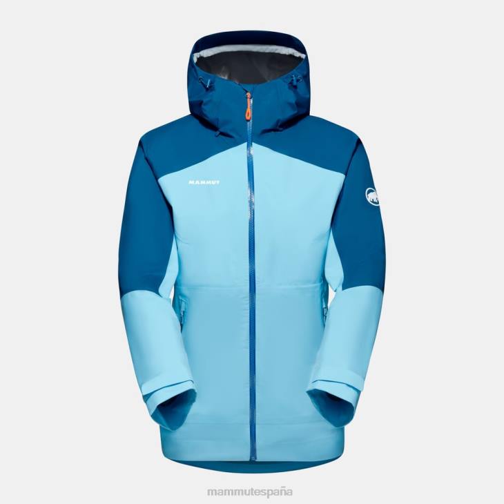 Mammut mujer ropa transmitir chaqueta con capucha tour hs FZHP747 hielo frío y azul profundo
