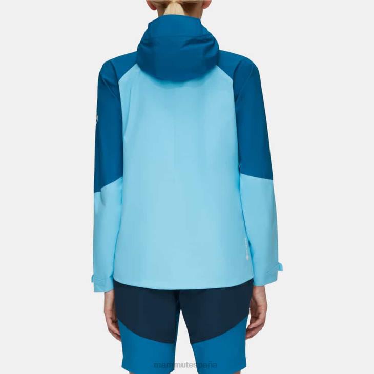 Mammut mujer ropa transmitir chaqueta con capucha tour hs FZHP747 hielo frío y azul profundo