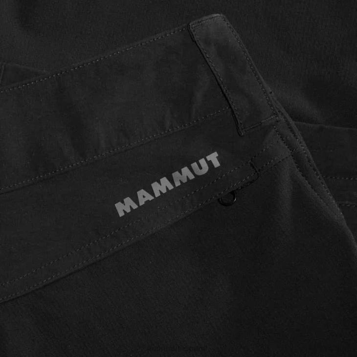 Mammut mujer ropa pantalones híbridos con cremallera zinal FZHP254 negro