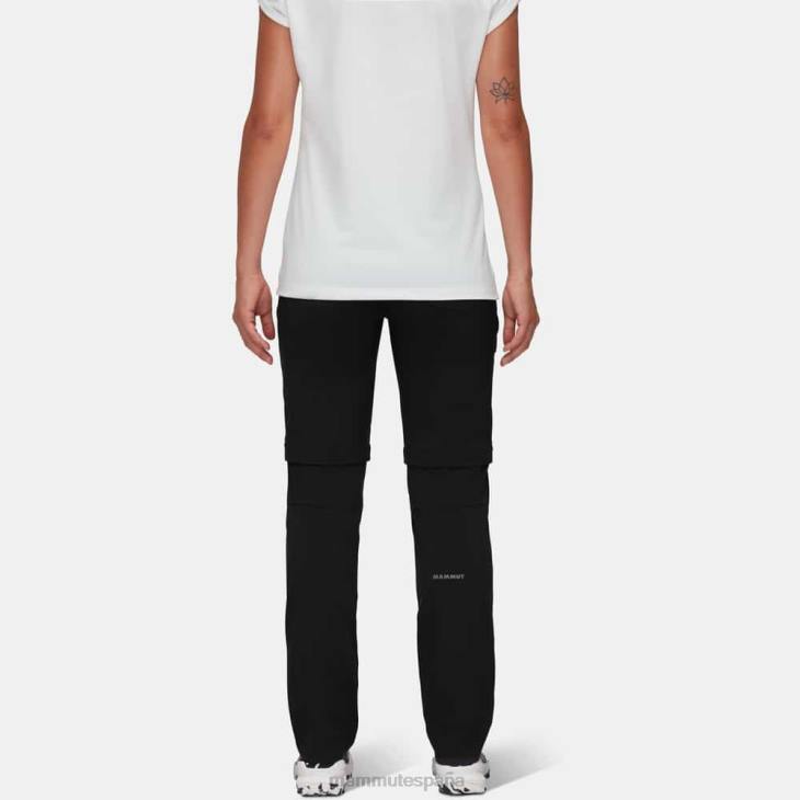 Mammut mujer ropa pantalones runbold con cremallera FZHP1117 negro