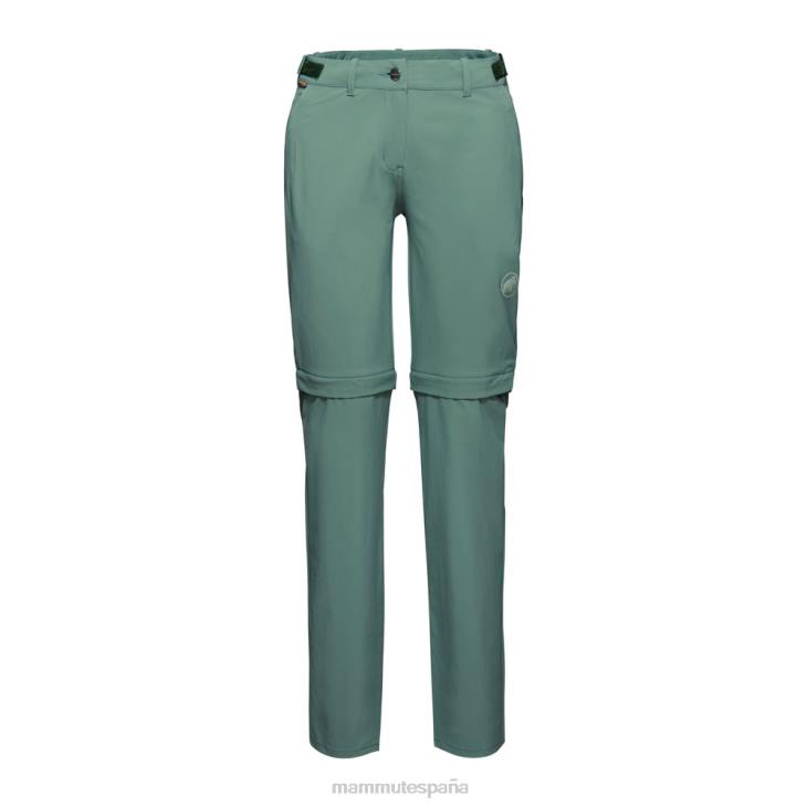 Mammut mujer ropa pantalones runbold con cremallera FZHP1119 jade oscuro