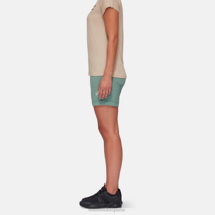 Mammut mujer ropa shorts runbold con puños enrollados FZHP953 jade oscuro