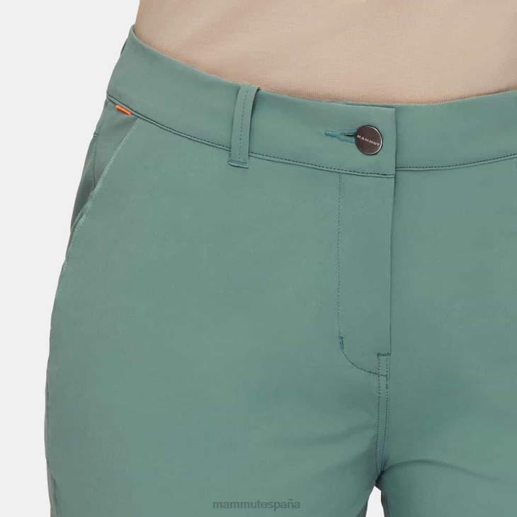Mammut mujer ropa shorts runbold con puños enrollados FZHP953 jade oscuro