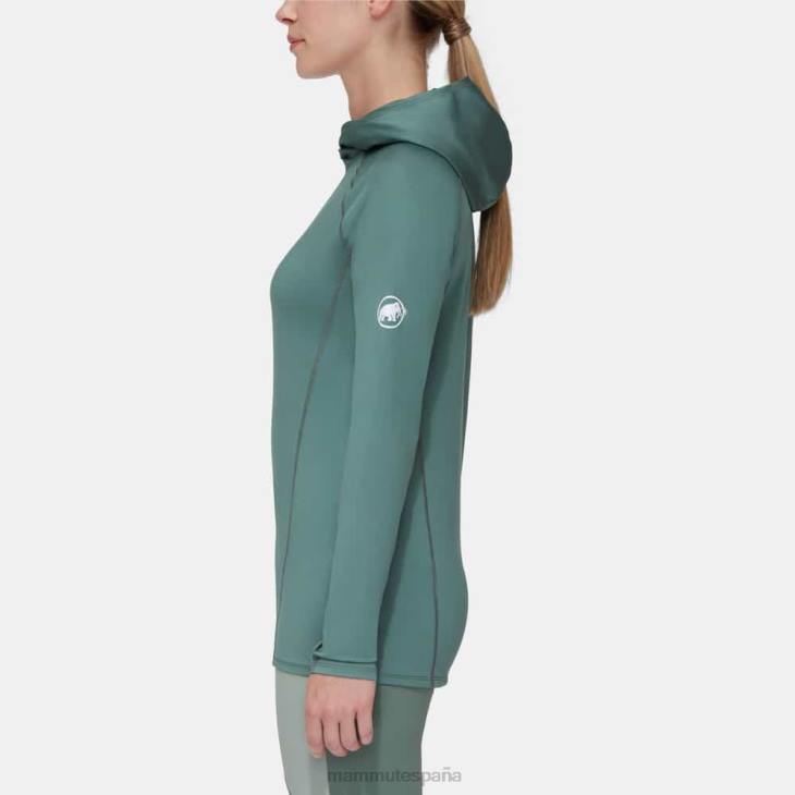 Mammut mujer ropa sudadera con capucha selun fl sun FZHP643 jade oscuro