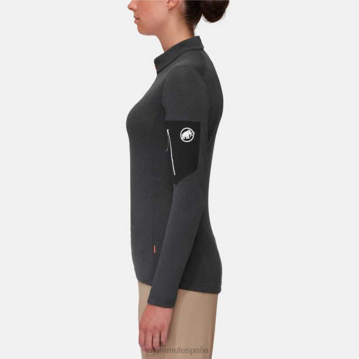 Mammut mujer ropa tirador de media cremallera aenergy light ml FZHP933 fantasma negro