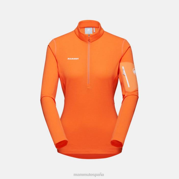 Mammut mujer ropa tirador de media cremallera aenergy light ml FZHP934 Mandarina