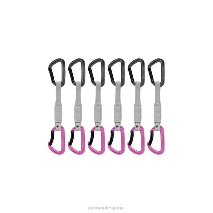 Mammut unisexo equipo candado con llave workhorse de 17 cm, paquete de 6 cintas exprés FZHP1356 gris-rosa