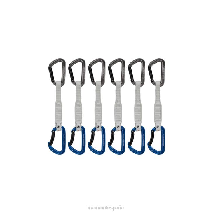 Mammut unisexo equipo candado con llave workhorse de 17 cm, paquete de 6 cintas exprés FZHP436 gris azul