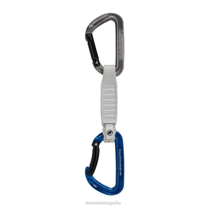 Mammut unisexo equipo candado de caballo de batalla con cinta exprés de 12 cm FZHP445 gris azul