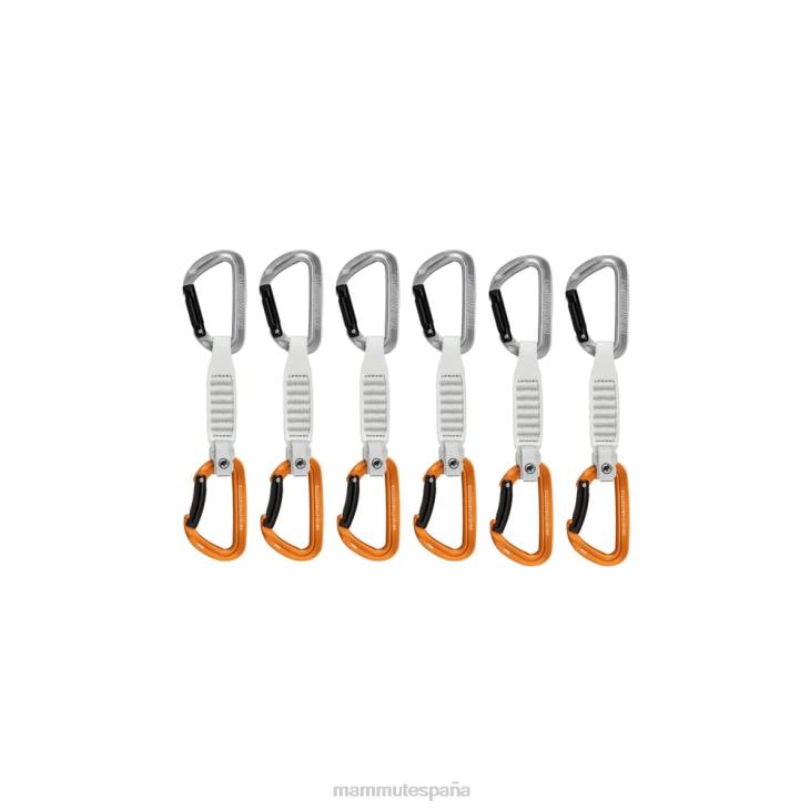 Mammut unisexo equipo candado de remitente 12 cm paquete de 6 cintas exprés FZHP432 gris claro-dorado